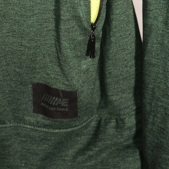 American Eagle/AE Green Men's Pullover, Kangaroo Mesh Pocket, Size S - Picture 5 of 10